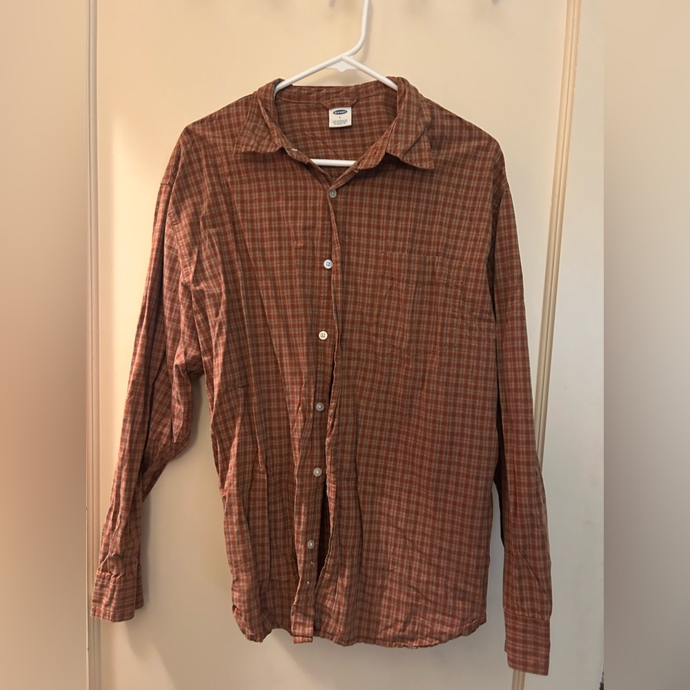 Old Navy Brown Casual Button Down Shirt